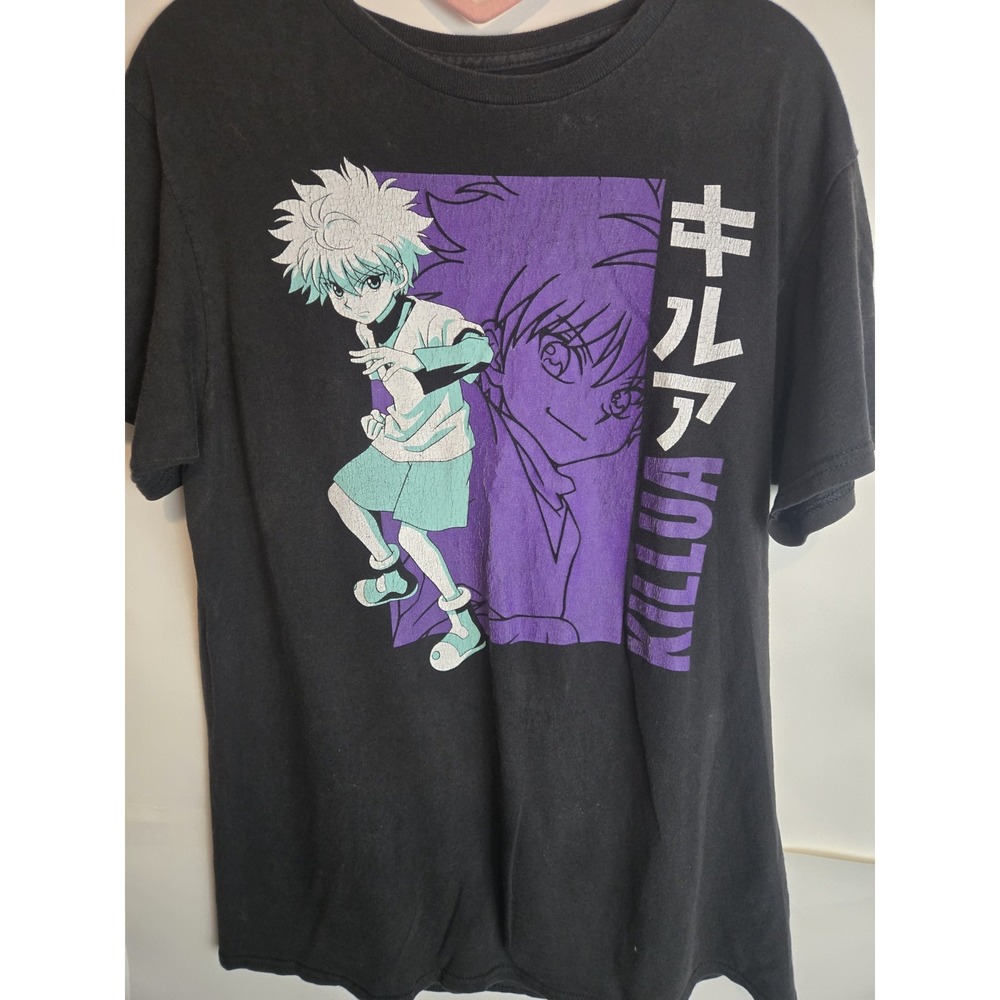 Hunter X Hunter Medium Killua T-Shirt Short Sleeve Black Anime Japan Crunchyroll